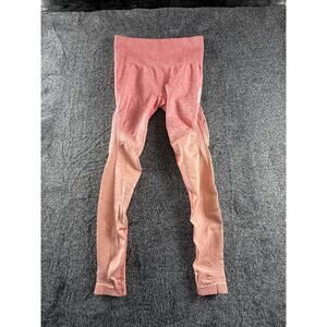 Gymshark Girls Small Seamless Leggings Pink High Waisted Athletic